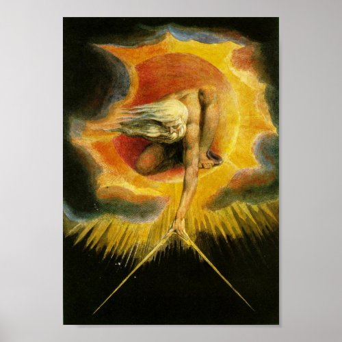 The Ancient Of Days Painting William Blake Poster
