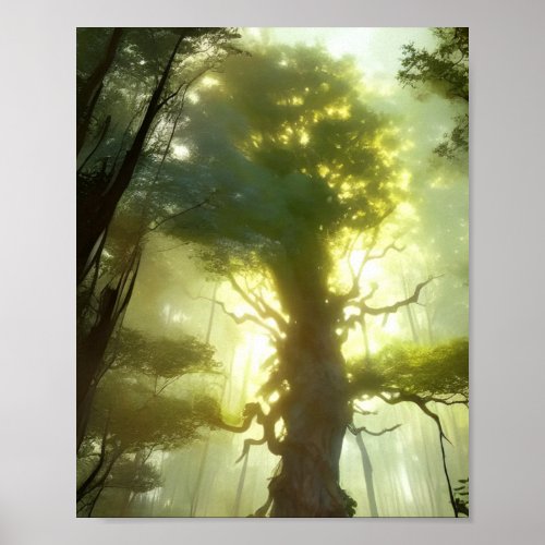 The Ancient Tree Digital Art  Poster