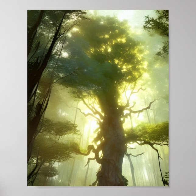 The Ancient Tree Digital Art  Poster (Front)
