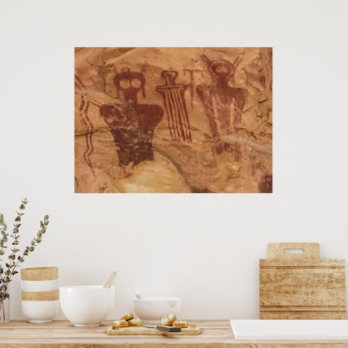 The Ancients Sego Canyon Utah Pictograph  Poster