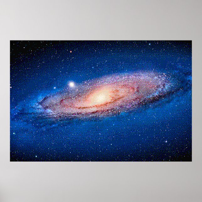 The Andromeda Galaxy for NES, Pixel Art Poster (Front)