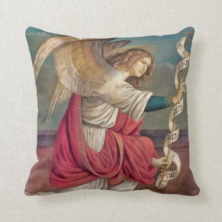 The Angel Gabriel Christmas Throw Pillow