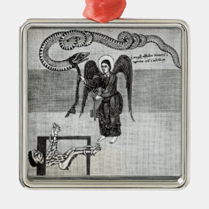 The Angel, holding the Keys of Hell Metal Ornament