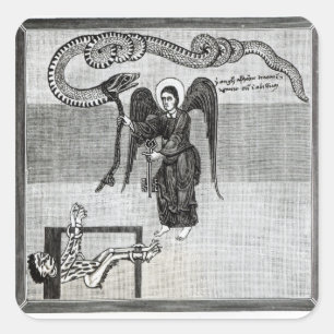 The Angel, holding the Keys of Hell Square Sticker