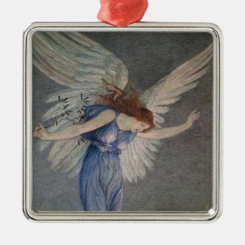 The Angel of Peace by Walter Crane Metal Ornament