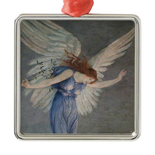 The Angel of Peace (by Walter Crane) Metal Ornament