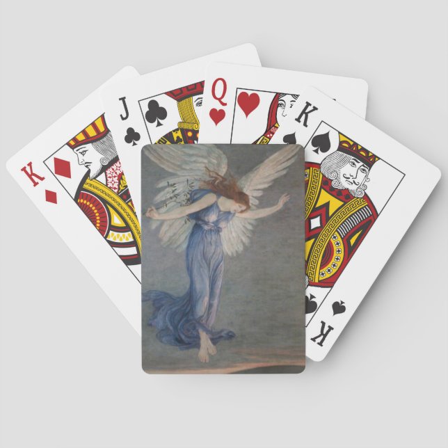 The Angel of Peace (by Walter Crane) Poker Cards (Back)