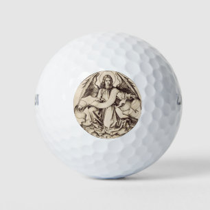 The Angel of Saint Matthew Classical Religious Art Golf Balls
