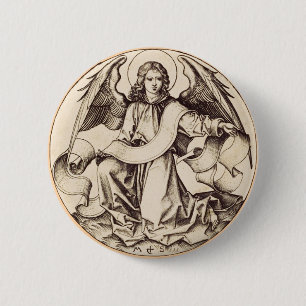 The Angel of Saint Matthew - Fine Art Symbol Button