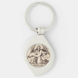 The Angel of Saint Matthew - Fine Art Symbol  Keychain