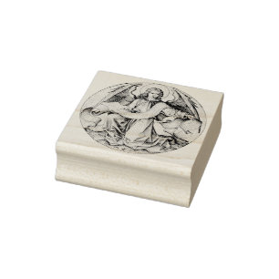 The Angel of Saint Matthew - Fine Art Symbol Rubber Stamp