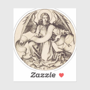 The Angel of Saint Matthew - Fine Art Symbol  Sticker