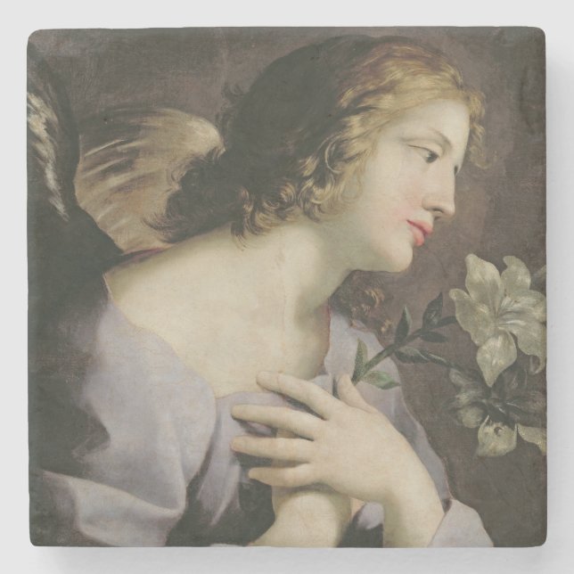 The Angel of the Annunciation, c.1650 Stone Coaster (Front)