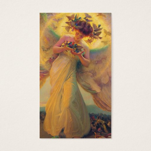 Customizable The Angel of the Birds Franz Dvorak 1910 Business Card Template