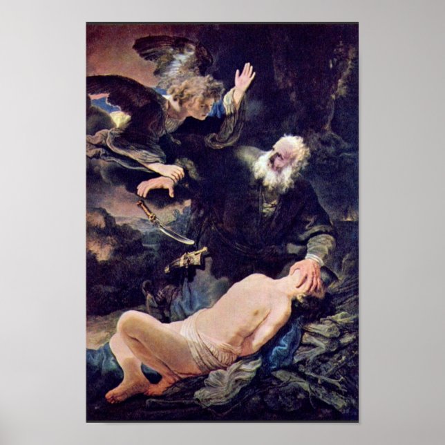 The Angel Prevents The Sacrifice Of Isaac, Poster (Front)
