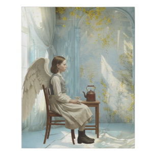 The Angel Student Surreal Storybook Faux Canvas Print