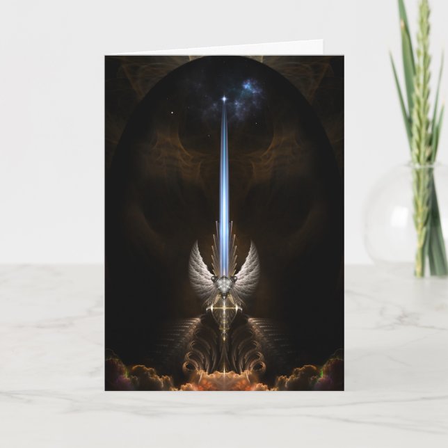 The Angel Wing Sword Of Arkledious Greeting Card (Front)