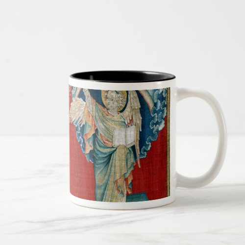 The Angel with an Open Book Two_Tone Coffee Mug