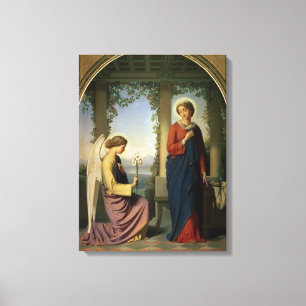 The Angelic Salutation, or The Annunciation, 1860 Canvas Print