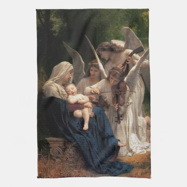 The Angels by William Adolphe Bouguereau Kitchen Towel (Vertical)