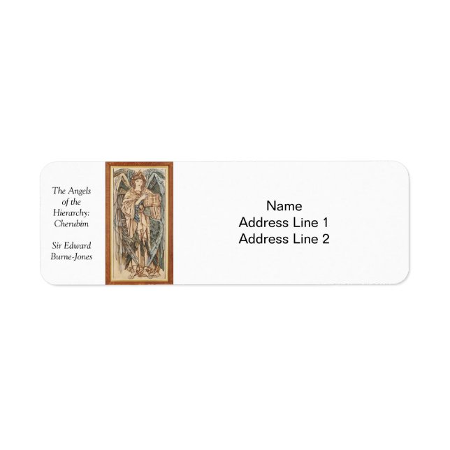 The Angels of the Hierarchy Cherubim, Burne Jones Label (Front)