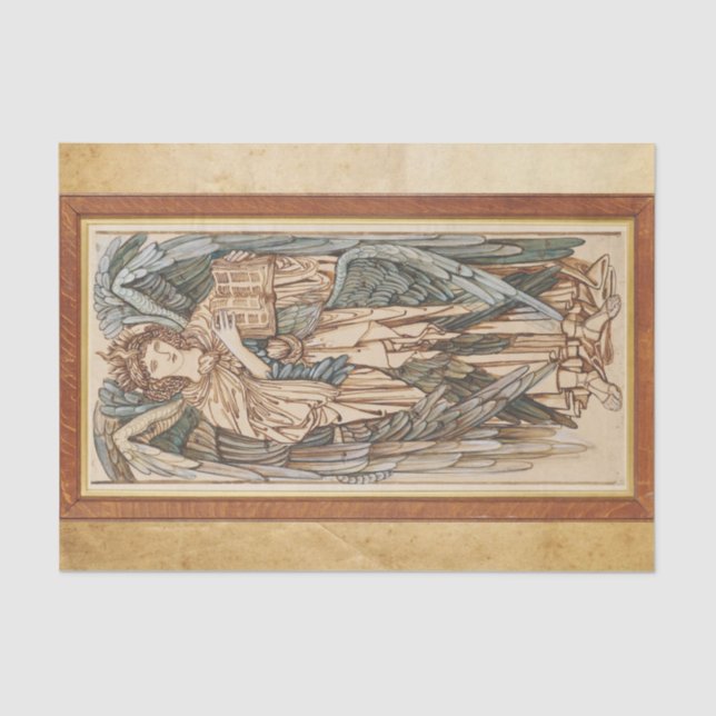 The Angels of the Hierarchy Cherubim, Burne Jones Tissue Paper (Front)
