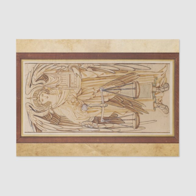 The Angels of the Hierarchy Thrones by Burne Jones Tissue Paper (Front)