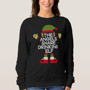 The Angel's Share Drinking Santa Funny Bourbon Chr Sweatshirt