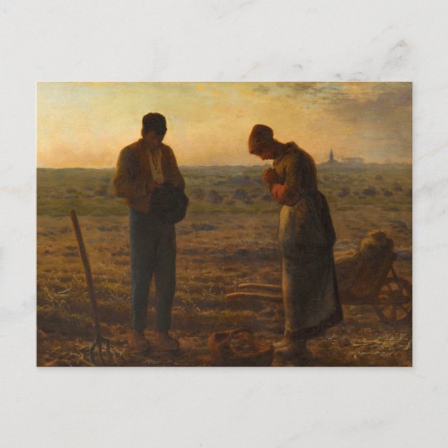 The Angelus, 1857-1859 by Jean-Francois Millet Postcard (Front)