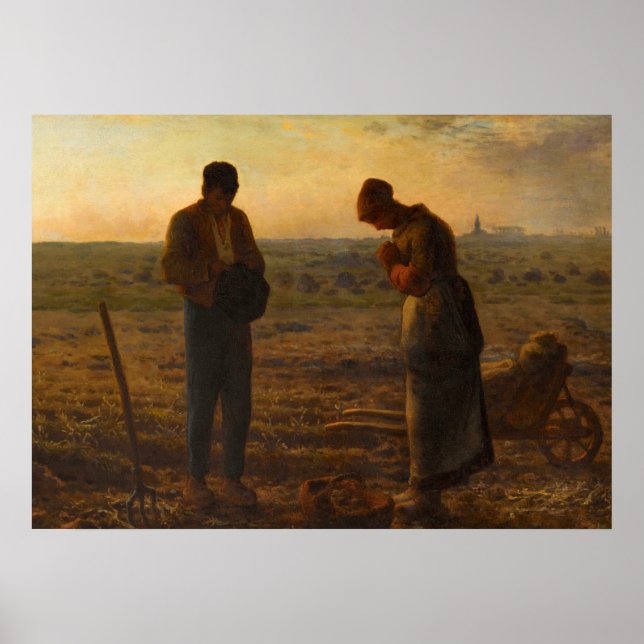 The Angelus, 1857-1859 by Jean-Francois Millet Poster (Front)