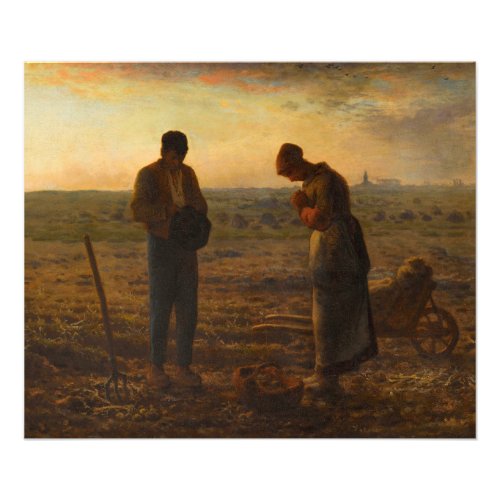 The Angelus by Jean_Francois Millet Photo Print