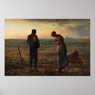 The Angelus by Jean-Francois Millet Poster