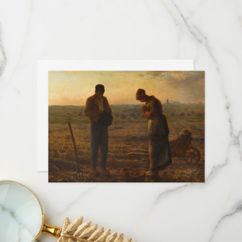 The Angelus by Jean_Francois Millet Thank You Card