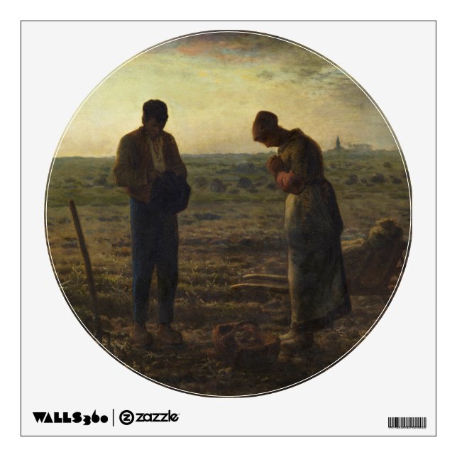 The Angelus by Jean-François Millet Wall Decal (Front)