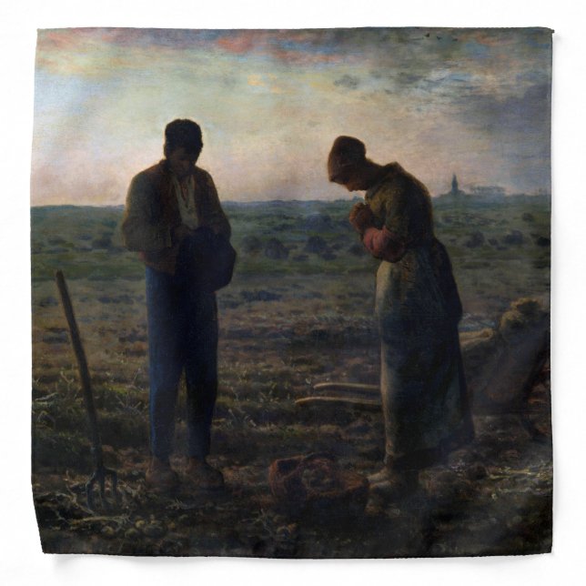 The Angelus, Jean-Francois Millet, 1857-1859 Bandana (Front)