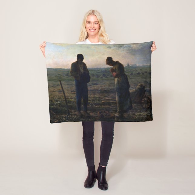 The Angelus, Jean-Francois Millet, 1857-1859 Fleece Blanket (In Situ)