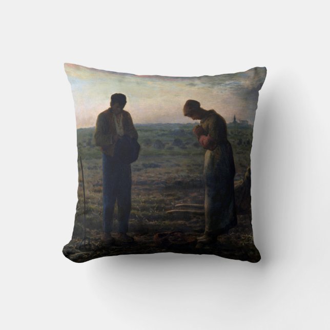 The Angelus, Jean-Francois Millet, 1857-1859 Throw Pillow (Front)