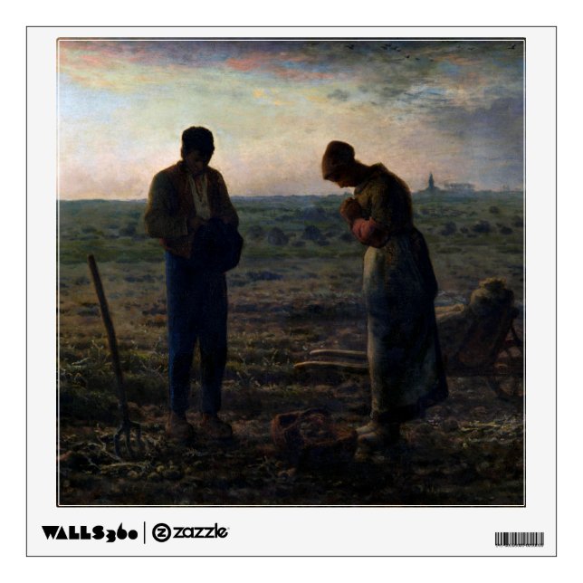 The Angelus, Jean-Francois Millet, 1857-1859 Wall Decal (Front)