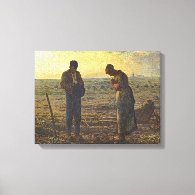 The Angelus Jean Francois Millet Canvas Print (Front)