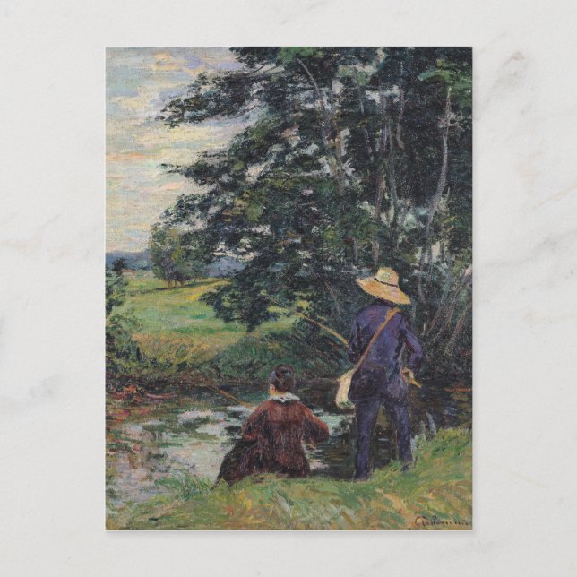 The Anglers, c.1885 Postcard (Front)