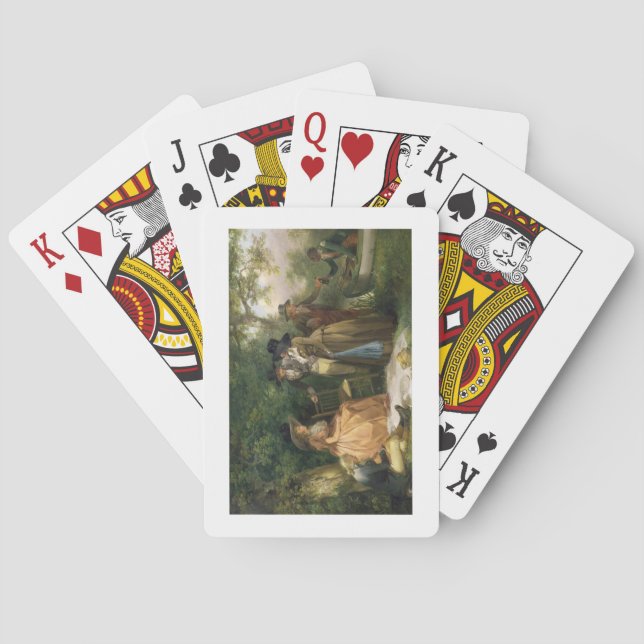 The Angler's Repast (oil on canvas) Poker Cards (Back)