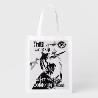 The Angry Cat Grocery Bag