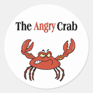 The Angry Crab Classic Round Sticker