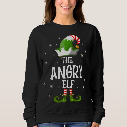 The Angry Elf Family Matching Group Christmas Sweatshirt