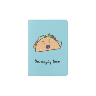 The Angry Taco Custom Text Passport Holder