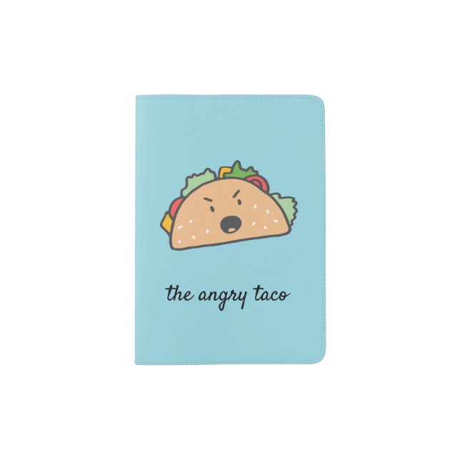 The Angry Taco Custom Text Passport Holder (Front)