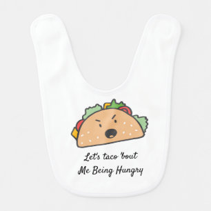The Angry Taco Custom Two Line Text Baby Bib