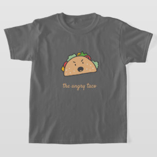 The Angry Taco Customizable Text Mad Taco Emoji T-Shirt