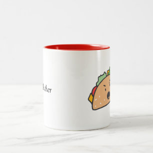 The Angry Taco with Name Two-Tone Coffee Mug
