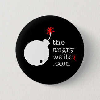The Angry Waiter Button - Black